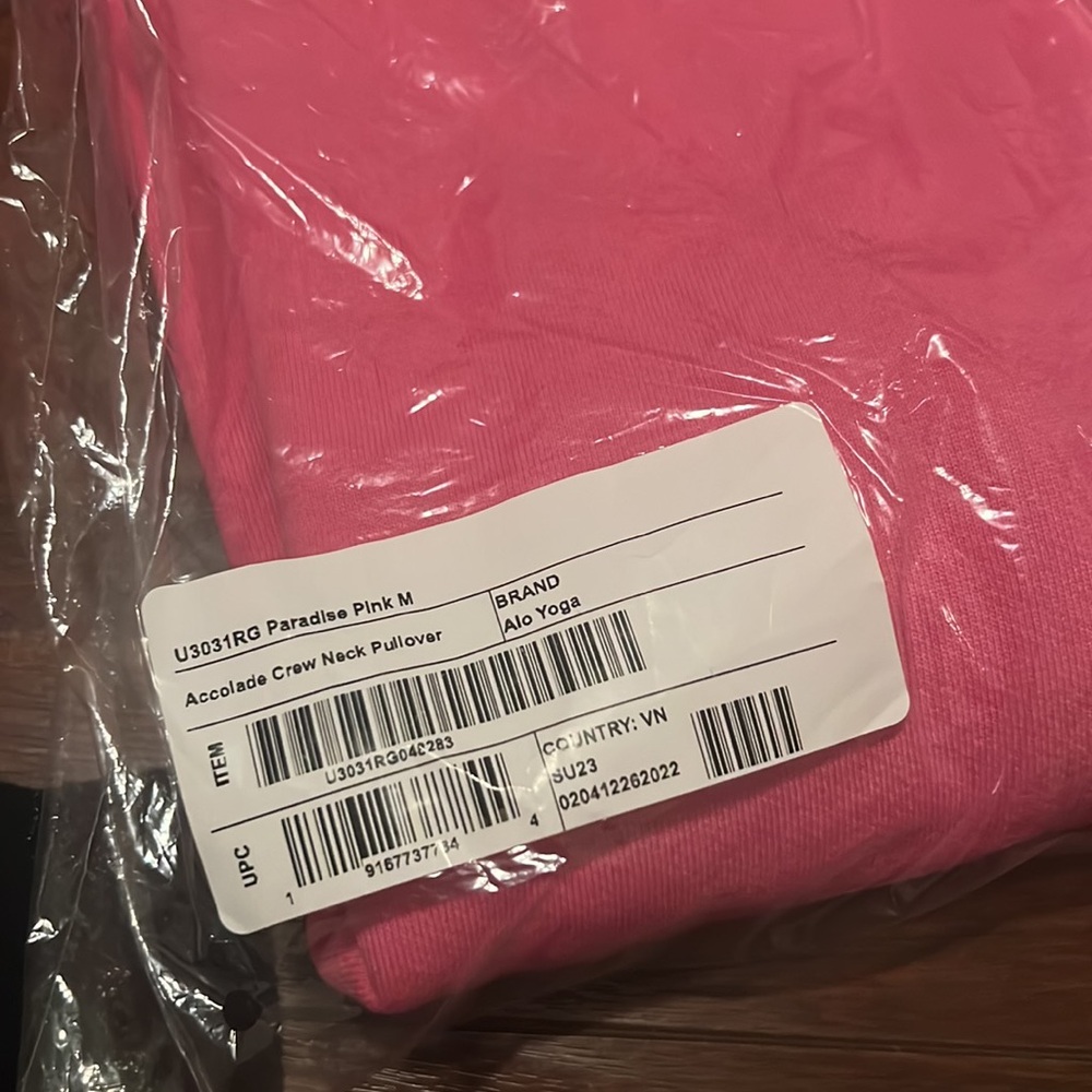 NWT Alo accolade crewneck pullover paradise pink - Picture 3 of 4